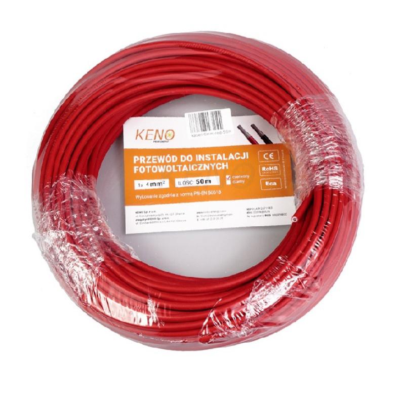 KENO Przewod 4mm 50m PV Solarkabel Rot