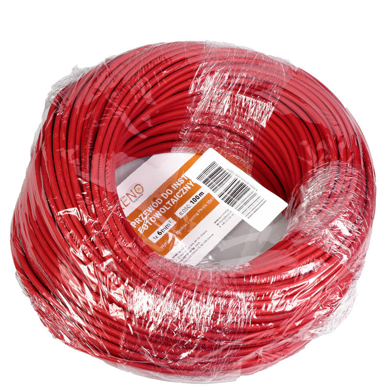 KENO KENO-PVDC-6mm Rot DC-Solarleitung 100m